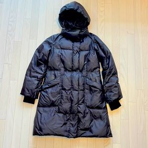 THEORY Hooded Puffer Coat - Black